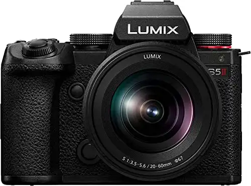 Panasonic LUMIX S5II 24.2MP 4K S Series Full Frame Mirrorless Digital Camera Kit with C4K/4K 60p/50p 10-bit Unlimited Video Recording and 20-60mm F3.5-5.6 Lens